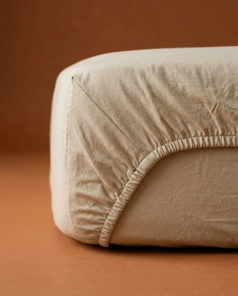 Drap housse percale de coton Nude - coin detail
