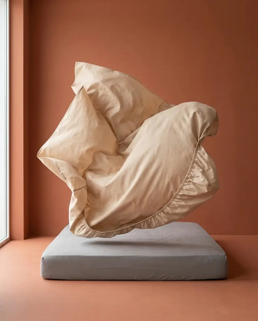 Drap housse percale de coton Nude - flottant