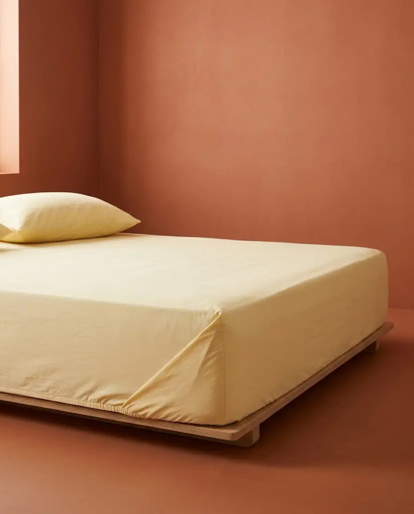 Drap housse percale de coton Sunny - lit coin