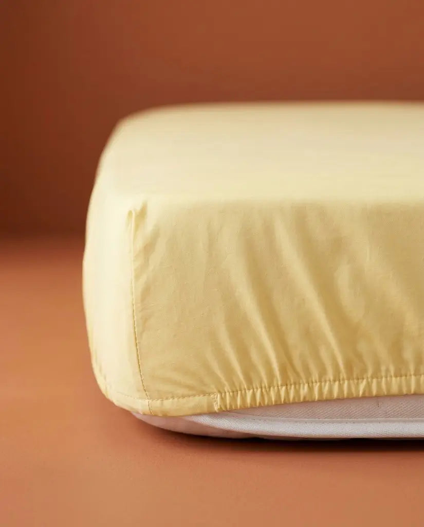 Drap housse percale de coton Sunny - coin detail