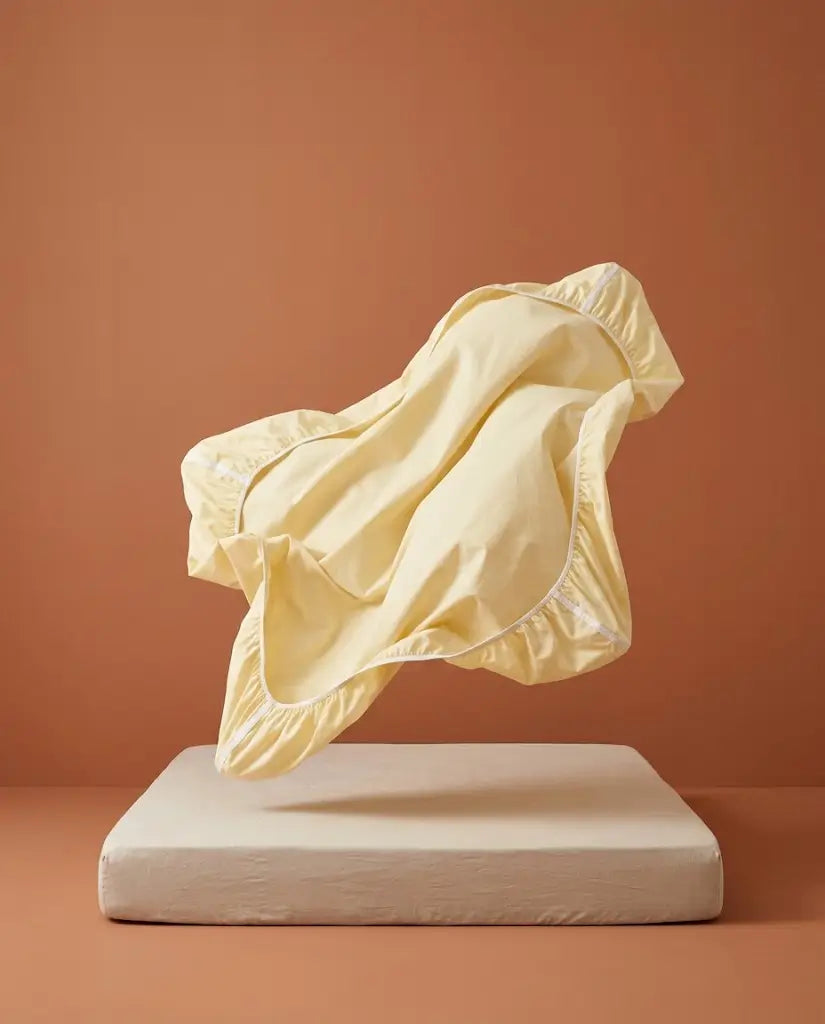 Drap housse percale de coton Sunny - flottant