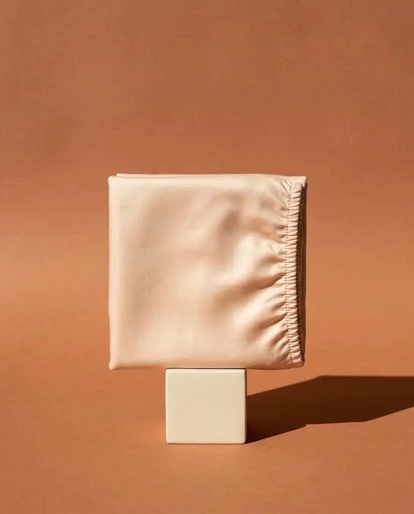 Drap housse satin de coton Dune - plie