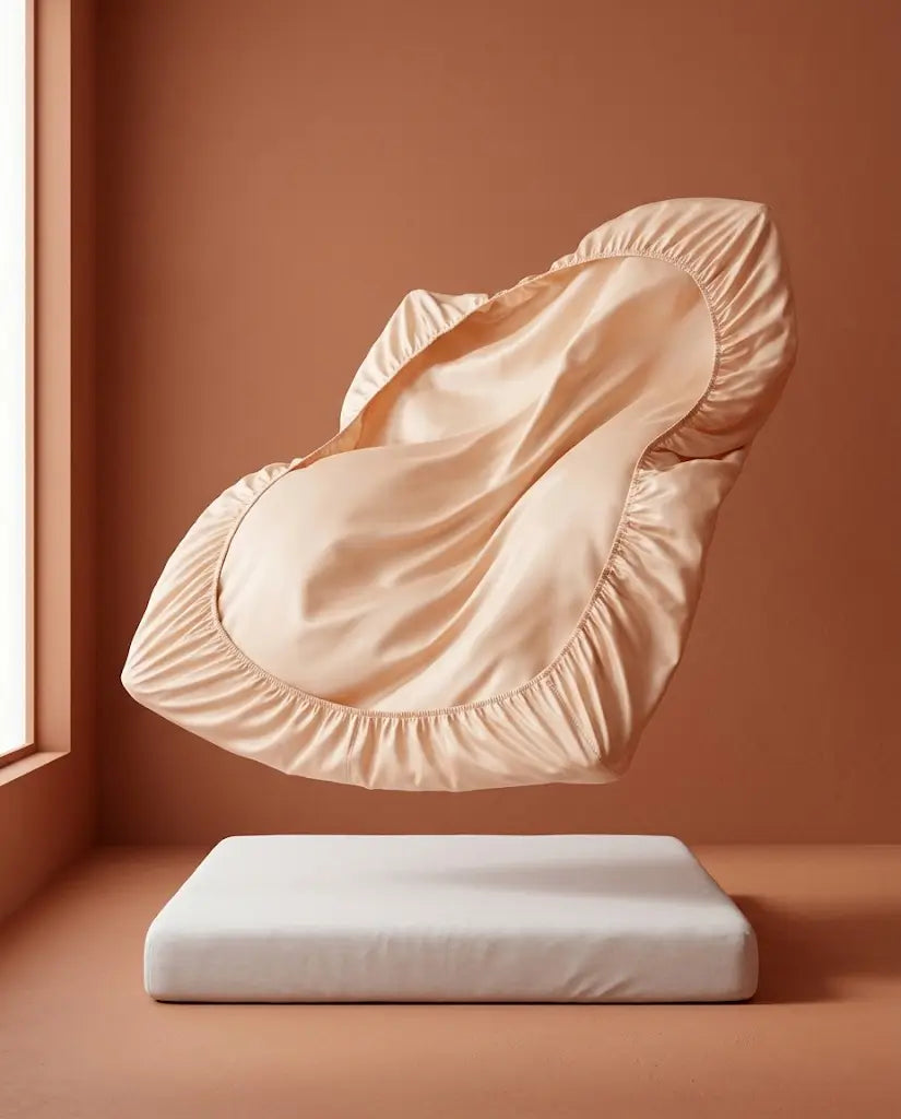 Drap housse satin de coton Dune - flottant