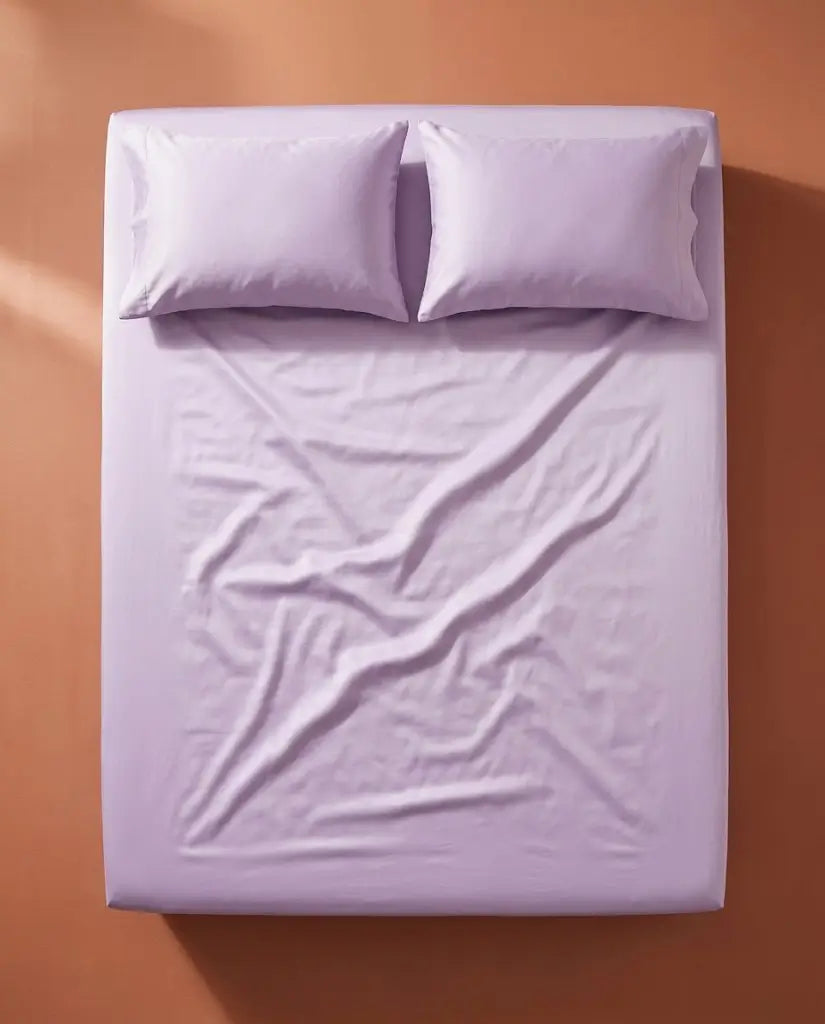 Drap housse satin de coton Lavande - dessus lit