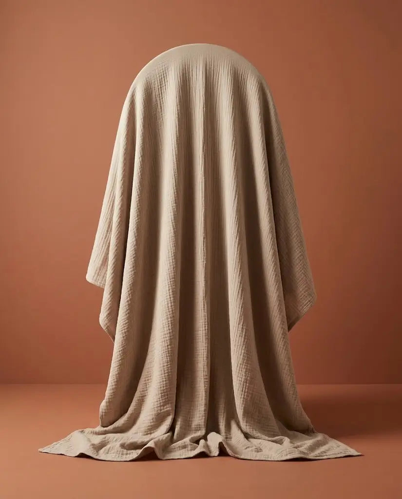 Housse de couette gaze de coton Nude - Housse drapée sur socle