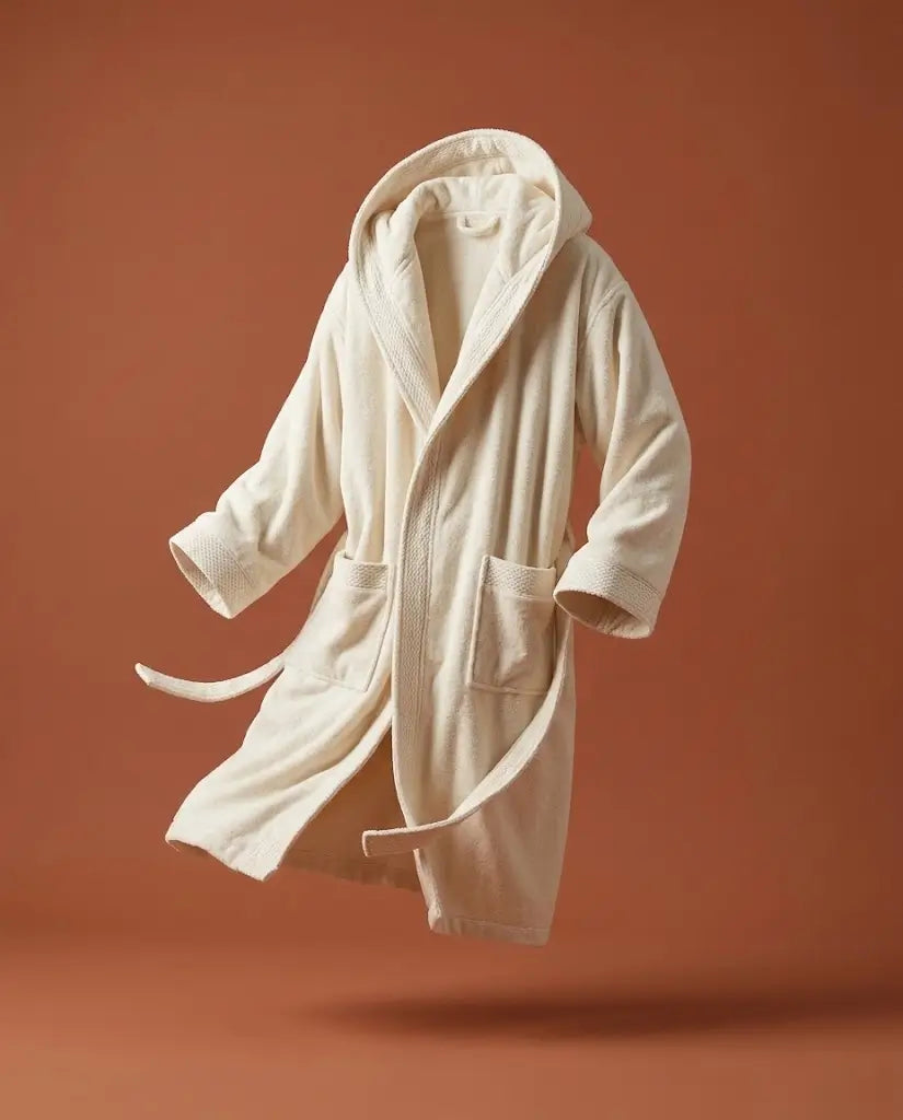 Peignoir à capuche Femme Blanc
