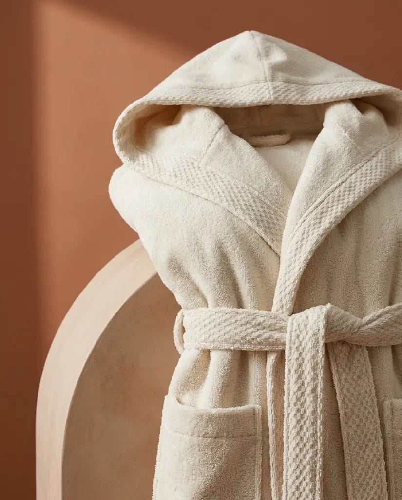 Peignoir à capuche Femme Blanc