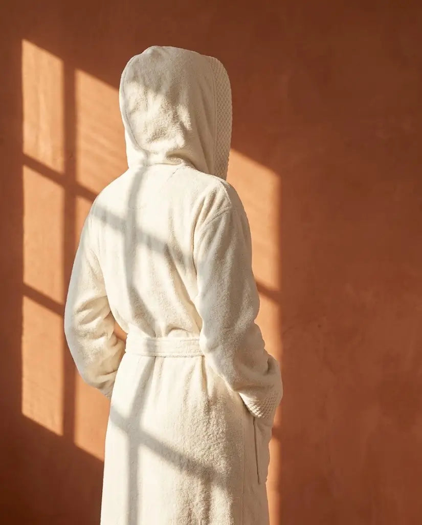 Peignoir à capuche Femme Blanc