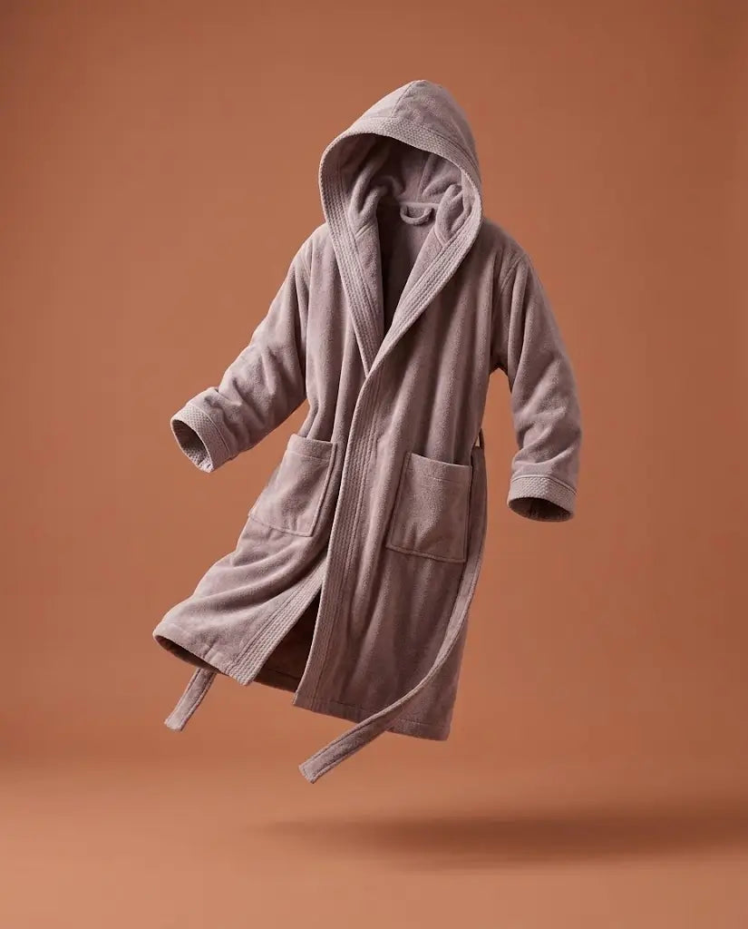Peignoir à capuche Femme Mauve
