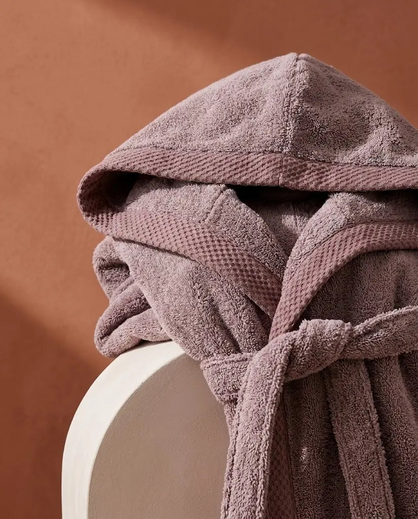 Peignoir à capuche Femme Mauve