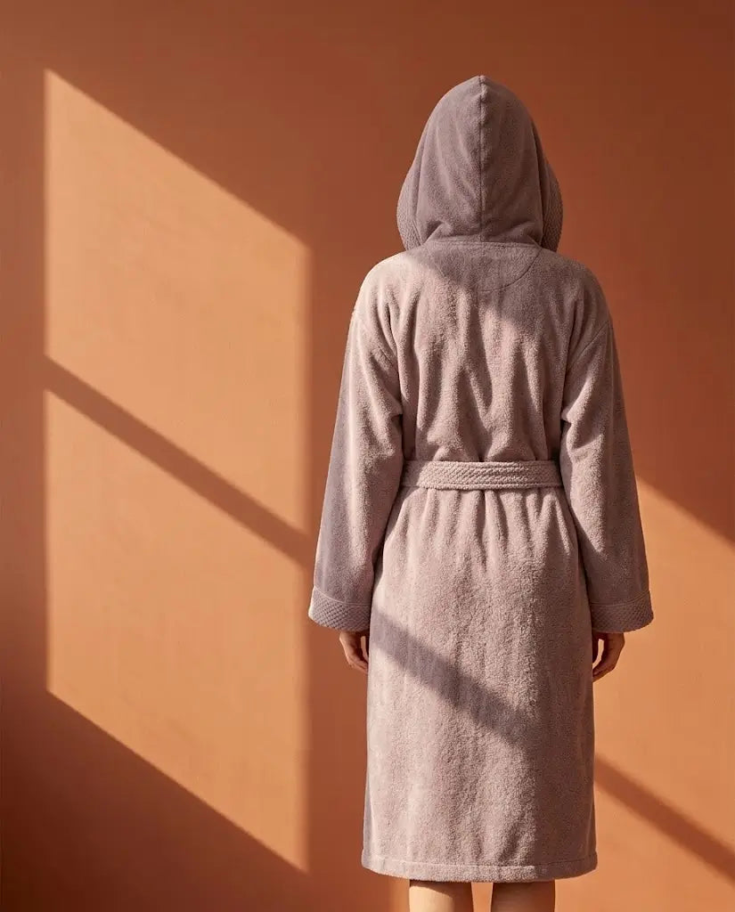 Peignoir à capuche Femme Mauve