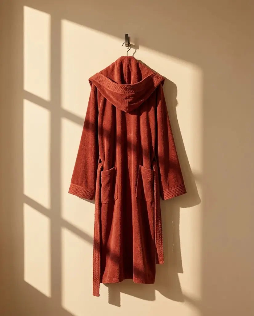 Peignoir à capuche Homme Brique