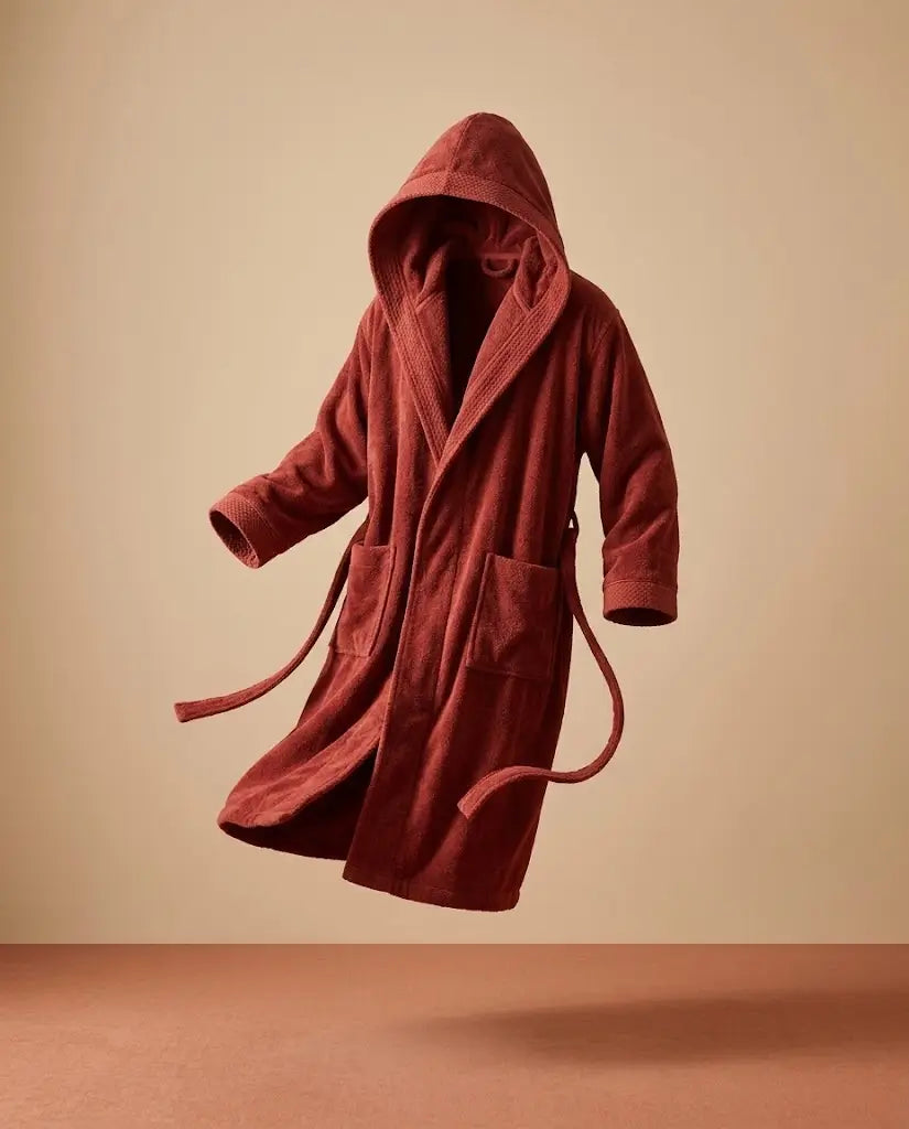 Peignoir à capuche Homme Brique
