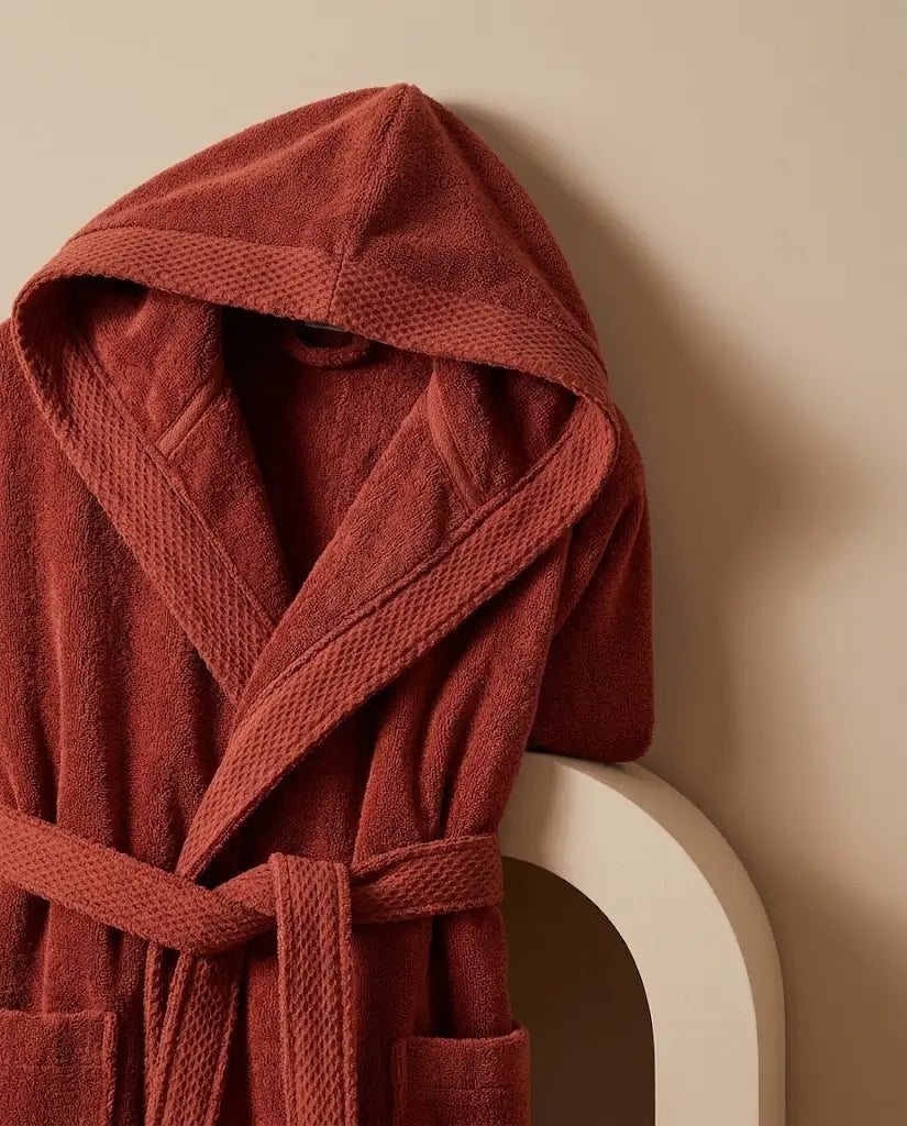 Peignoir à capuche Homme Brique