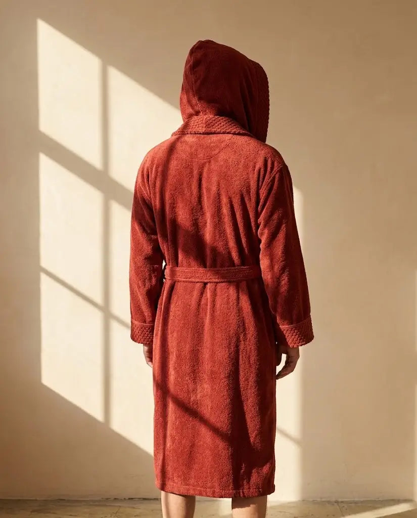 Peignoir à capuche Homme Brique