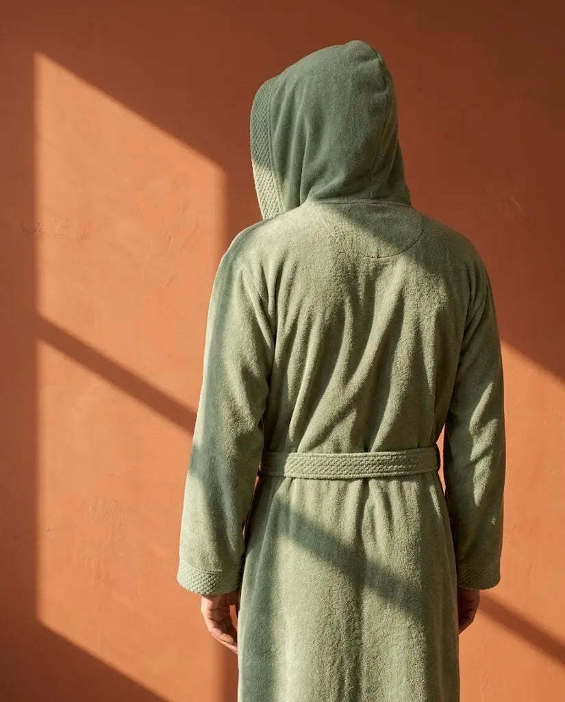 Peignoir à capuche Homme Matcha