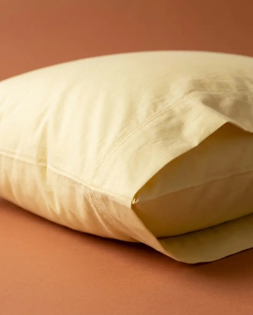 Taies d'oreiller percale de coton Sunny – détail du bord